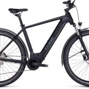 E-Mountainbike mit robustem Rahmen und Scheibenbremsen für Offroad-Fahrten.