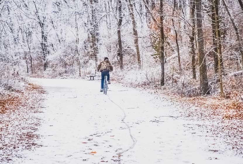 Fahrradfahren im Winter