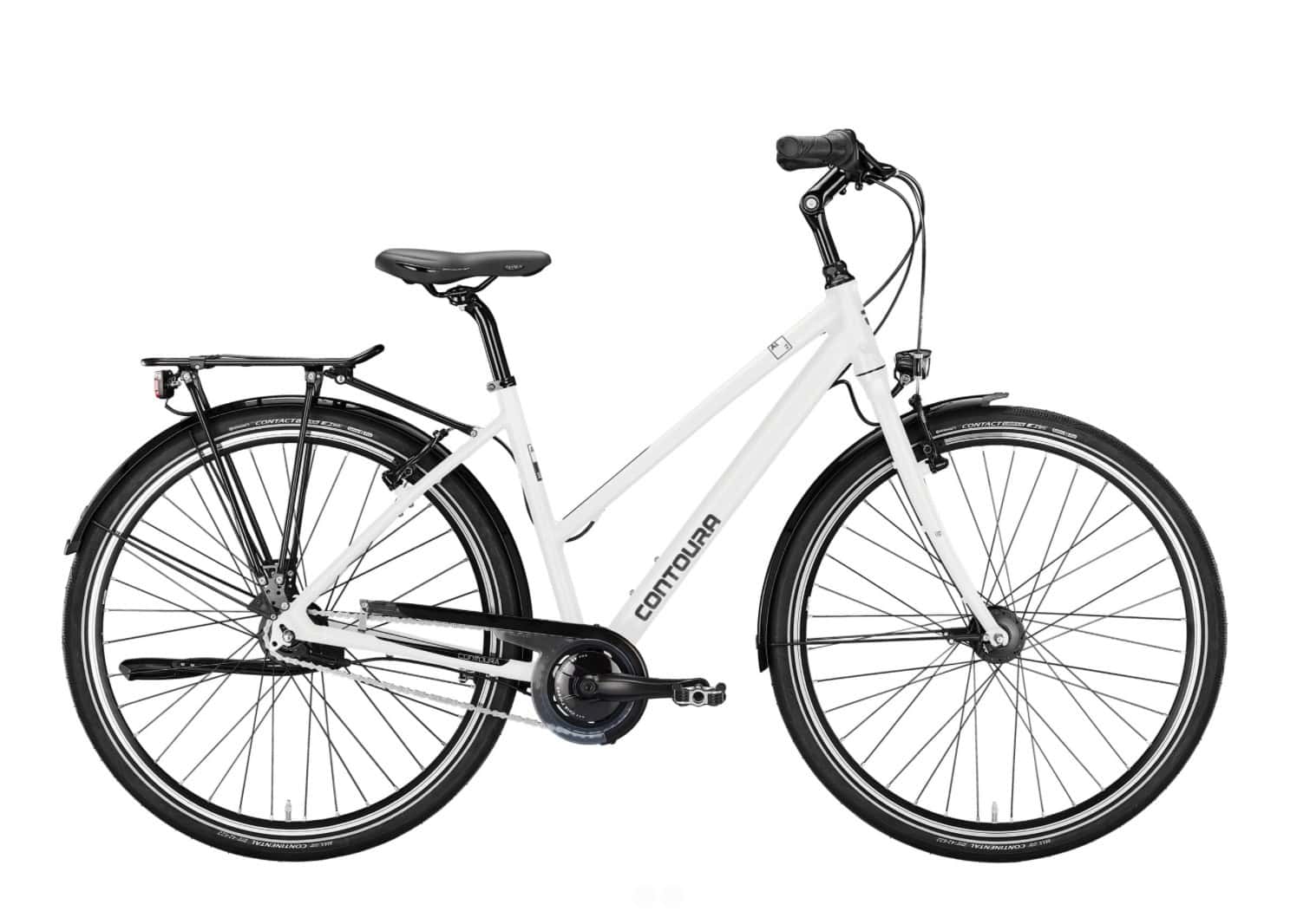 E-Bike Contoura | AL-2 mit robustem Rahmen und Komfortsattel.